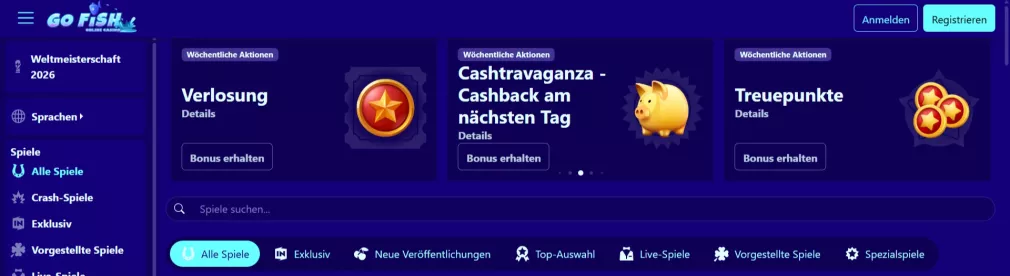 Gofish Casino Bonus – 400% Einzahlungsbonus und Cashback-Versicherung